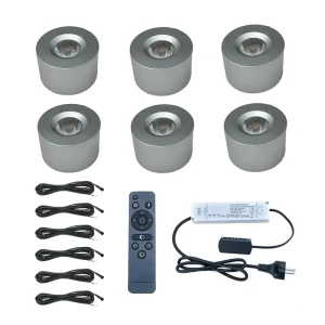 Surface Mounted Spotlight 3W 12V Waterproof LED Mini Downlight Set for Outdoor Pergola Light Cabinet Lighting
