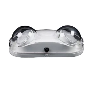 Surface Non maintained IP65 Waterproof Cover AC120/277V Anti fire ABS Rechargeable Battery Emergency Dual Head LED Light
