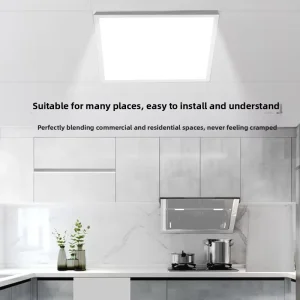 Surface mounted Aluminum LED Panel Light 600×600 Grille Ceiling Light Minimalist Square Design for Offices