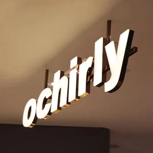 Suspended Installation Catering Facade Stainless Steel Letters Outdoor LED Advertising Board Sign Borderless Mini Illuminated