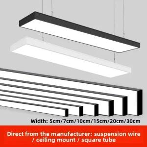 Suspended LED Linear Light 1.2M Linkable Office Pendant Lamp Industrial Bar Light for Retail Shop Supermarket