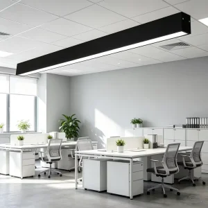 Suspended LED Linear Pendant Light Aluminum Profile Commercial Hanging Lamp for Office Hotel