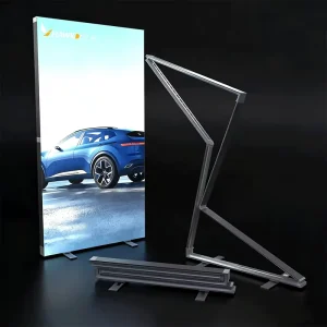 Sustainable Aluminum Rectangle Decorative Illuminated Advertising Light Box Stand for Trade Shows and Reception Events