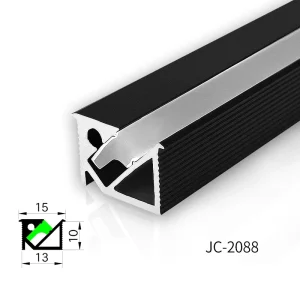 T Slot Aluminum Alloy Profile Batten Fencet5 Temper 45 Degree Oblique Anodized Light Ceiling Corner Moulding Led Light
