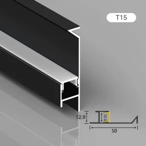 T15 Recessed Floor LED Aluminum Profile Outdoor Step Extrusion Channel with Diffuser for Modern Pathway & Stair Lighting
