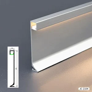 T5 Temper Aluminum Alloy T shaped LED Light Strip Skirting Board Profile Sandblasted Surface Stylish Classy Lighting 3m Length