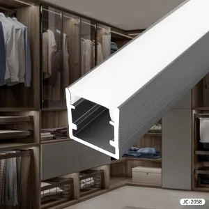 T5 Temper Aluminum Extrusion with Anodizing Surface Bezale less Built in Linear Light for LED Lighting Under Wardrobe Floor Tile