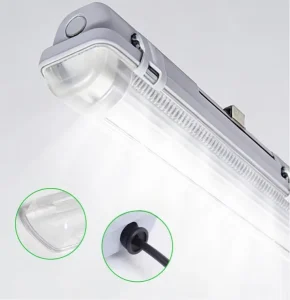 T8 Double LED Tri Proof Light IP65 Waterproof Warehouse Lamp Single Tube CRI95 50000 Hours Lifespan