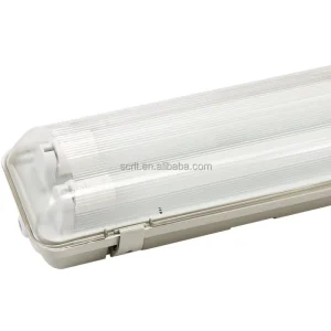T8 LED Integrated Bracket Lamp 0.9m 28W IP65 Stainless Steel Clip Insect Dust Moisture Proof Car Park Light Plastic Housing CFL