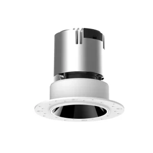TR02017 Round Housing Dimmable Commercial High Lumen COB Recessed Ceiling Downlight 12W Trimless LED with CRI 90 3 Year Warranty