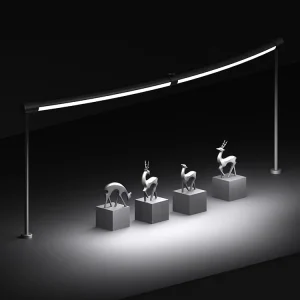 TRI-519-010 CRI 90 Display Showcase Lights Silver Black Finish Jewelry LED Light Customized Museum Lighting