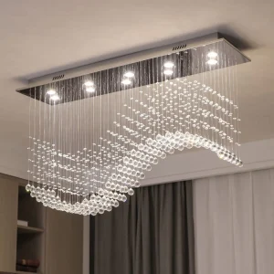 TSINYE Contemporary Design Lighting Pendant Hanging Wedding Hall Hotel Lobby Villa Crystal Chandelier Lamp Chandelier Pendant