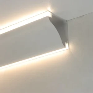 TW6969 Aluminum Anodized Silver LED Light Ceiling Corner Moulding Decorative Profiles Angled Bending Cutting Welding Custom