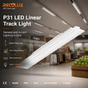 Tailor made Retrofit Solution Central Light Twin Tiltable Wings LED Track Linear Light for Shop Lighting