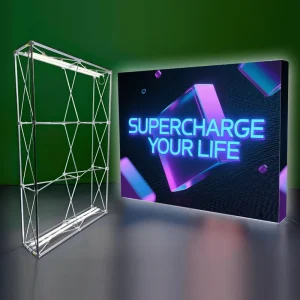 Tension Fabric Graphic Aluminum Alloy Frame Portable Pop up SEG Light Box Backlit Backdrop Wall Display