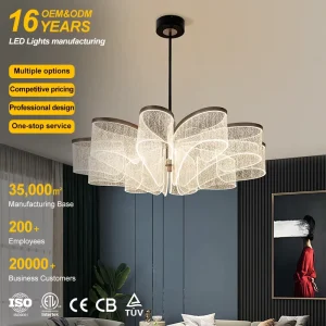 The New Listing Nordic Modern LED Ceiling Chandelier Simple Creative Luminous Living Room Home Decor LED Pendant Light