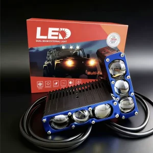 Three LENS Direct LED Work Light Spotlight 12V High Power Grille Bumper Light for Car Motorcycle Off Road 4×4 SUV ATV