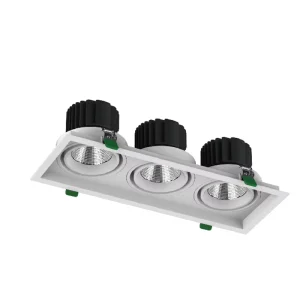 Three Swappable Light Source Square Spotlight for Resort Long Lobby Wall Field Repair Showcase Ceiling Light
