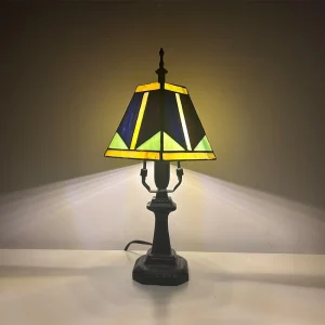 Tiffany Lamp Stained Glass Table Lamp Vintage LED Warm Dimmable Bedside Desk Decorative Light Bedroom Living Room