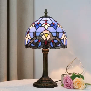 Tiffany Table Lamp Stained Glass Light Handmade Desk Bedside Table Night Lamp Antique Art Living Room Bedroom Study Desk Lamps