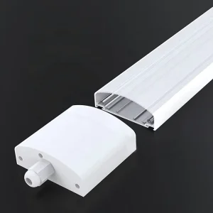 Tool Free Full Pc Cover Inner Aluminum Heatsink Waterproof IP65 Led Linear Light Fixture Led Triproof Light Housing