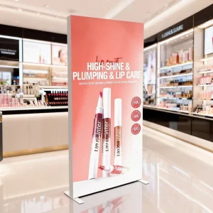 Tool free Hanging Ultra Slim High Brightness LED Light Box Aluminum Frame Portable Indoor Advertising Booth for Cosmetics