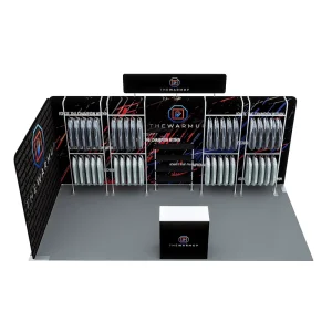 Tool free Installation 10x20ft Portable Exhibition Booth 3x6m Clothing Booth Trade Show Booths