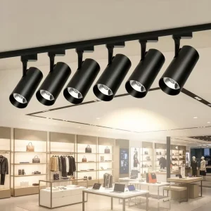 Track H type 2 wire Modular Track Light Replaceable Lens Rail Spotlight For Flower Tattoo Shop Decoration