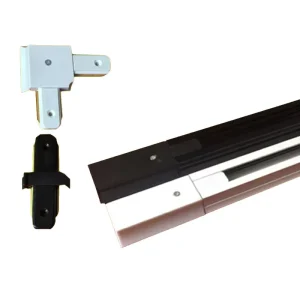 Track Rail LED Track Lights for Clothing Stores 2-Wire and 3-Wire Options 1-Meter Lengths Aluminum Construction High CRI 90