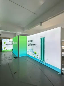 Trade Fair Lighting Solutions Advertising Expo Booth Aluminum Frame Exhibition Event Pavilion Trade Show Exhibit Booth Design
