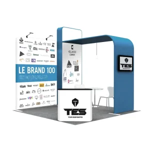 Trade Show Display Customized Tension Fabric Portable 10×10 Exhibition Booth Backdrop Portable Exhibition Booth
