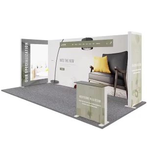 Trade Show Equipment Booth Display Custom Portable Aluminum Modular 10x10ft Light Box Exhibition Booth Quick Setup