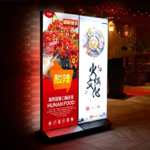Tradeshow Exhibition Display Ultra Slim Decorative LED Backlit Floor Standing Advertising Light Box for Indoor Use