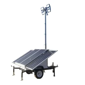 Trailer-mounted mobile emergency lighting solar lighthouse