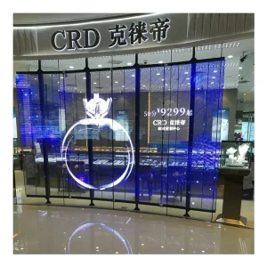 Transparent LED Display P3.91 High Brightness 3D Advertising Display for Glass Window Mall Storefront