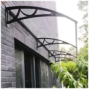 Transparent Window Door Awning Canopy UPF 50+ UV Protection Windproof Waterproof Outdoor Canopy