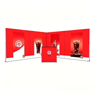 Travel Friendly Suitcase Style SEG Light Box Booth with Tension Fabric Graphic Quick Pop-Up for Trade Show Booth