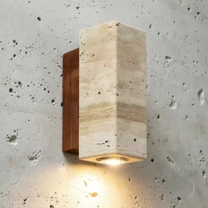 Travertine Stone Led Wall Light for Home Decor Living Room Bedside Sconce Stair Corridor Hotel Wabi Sabi Bedside Lamp