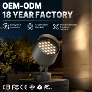 Tree Projector Lamp IP66 Waterproof LED Landscape Garden Lawn Spot Light Adjustable Angle Spike Flood Lights with Visor