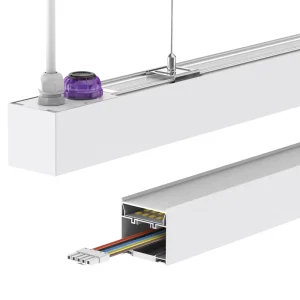 Tri CCT Power LED Batten Linear Light 4ft Linkable Aluminum Office Lighting with Anti-Glare & 5-Year Warranty