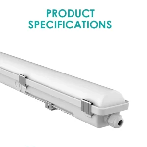Tri Proof LED Light Emergency Rechargeable Battery 3 Hours Duration IP65 Waterproof Linear Batten Fixture for Parking Basements