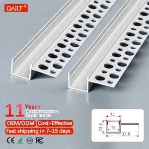 Trimless Invisible Edge Aluminium Extrusion for Drywall Embedded LED Strip Lighting System Led Profile Linear Light