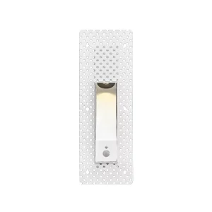 Trimless LED Step Light with PIR Motion Sensor Recessed Wall Light for Indoor Stair Corridor and Hallway Lighting