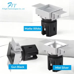 Trimless Led Spotlight 10W Square Ceiling Recessed Light Ip65 Waterproof Outdoor Exterior Wall Lamp Villa 3In Spot Lighting