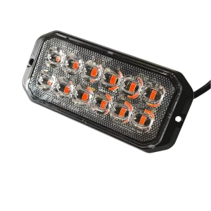 Trio Color LED Surface Mount Grille 12 LED Lighthead Steady on Light Amber Blue Red Green White 7025 12
