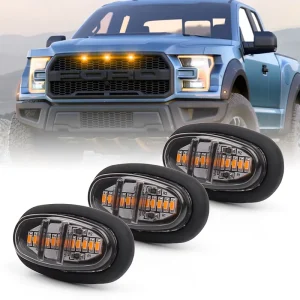 Truck Front Grille Decorative Light Amber LED Lights for Ford Raptor LED Grille Lights