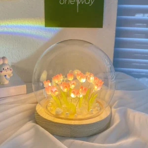 Tulip Flower Lamp 1/3/5/10 Twig Tulip LED Lamp Nightlight Party Gift Bedroom Bed Decoration