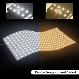 Tunable White Flex SMD2835 LED Sheet DC24V 40W 484LEDS 490*245mm CRI 90 2700K+6500K Industrial Design Supermarket Back Lighting
