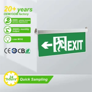 Tuoming Rechargeable Safety Aluminum Acrylic Led Emergency Exit Light Signs
