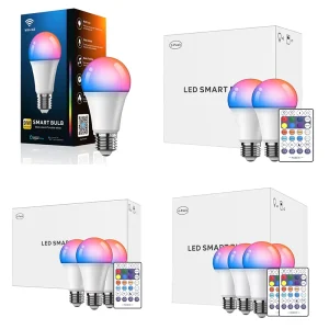 Tuya Smart Light Bulb App Control 2700K-6500K RGBCW Wifi Bulb Google Home 12W E26 E27 B22 LED Smart Life Bulb